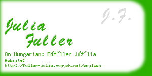 julia fuller business card